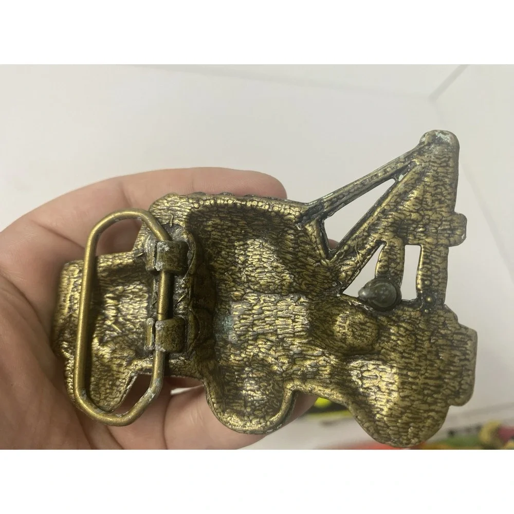 1970s Brass Wrecker Tow Truck Belt Buckle Vintage‎ Vehicle Equipment